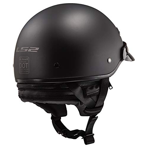 Ls2 Helmets Bagger Motorcycle Half Helmet (Matte Black - X-Large) #TOP4