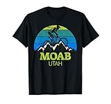 Moab Utah Mountain Biking MTB Retro Sunset T-Shirt