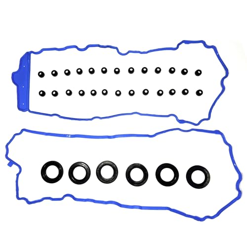 Image of Valve Cover Gasket Set Compatible with Buick Enclave Lacrosse Allure Fits Cadillac CTS SRX ATS XTS STS for Chevrolet Camaro Equinox Traverse Impala for GMC Terrain Acadia 3.6L 3.0L 2009-2016