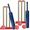2 Pack Cricket Sets with 4 Balls for Beach Backyard Sports Game Ages 3+ | Allowing Up To 4 Players, 23.22″ Bat, Heavy Duty Durable ABS Plastic, ASTM Safety Certified, Weighted Sumps, Easy Cleaning