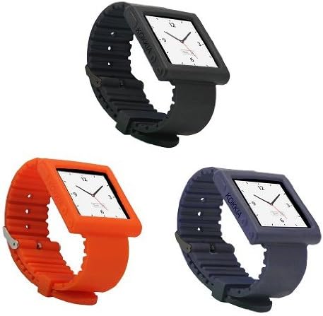 i10sWatch Straps: Black, Navy Blue, Tangerine Tango Watch Straps for use with iPod Nano 6G and i10s / i10 (iPod and i10s not included)