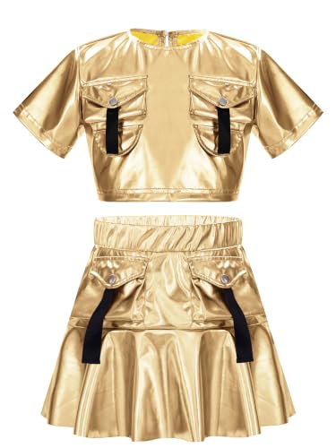 Ropa de animadora y baile para niña con manga corta