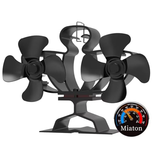 Miaton Ventilador de doble motor para estufa de leña