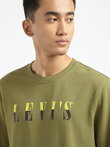Image of Levi's Men's Cotton Regular Fit Logo Crew Neck Sweatshirt