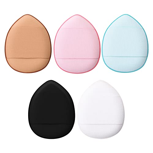 WLLHYF Lot de 5 mini éponges à poudre triangulaires douces pour maquillage en poudre minérale pour fond de teint sec et humide