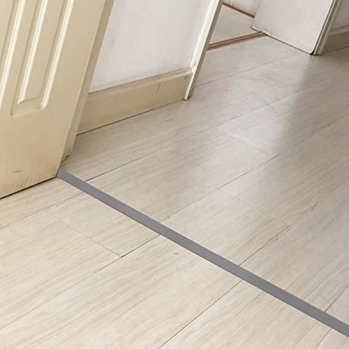 Floor Transition Strip Self Adhesive, Floor Cover Strips 2" Wide, Vinyl Floor Flat Divider Strip (6.56Ft, Gray) #TOP3