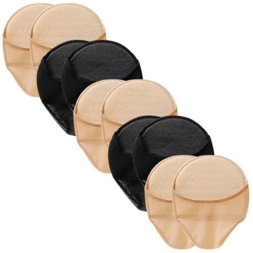 LIFKOME 4Pairs Washable Half Socks for Women Comfortable Invisible Forefoot Pads Breathable Cushions for Daily Use and High Heels Skin Tone