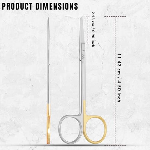 Image of Suture Stitch Scissors 11cm with Delicate Hook Surgical Nursing Medical Scissors Perfect for Suture Removal, First Aid, EMS Training Premium Quality Instrument- Stainless Steel