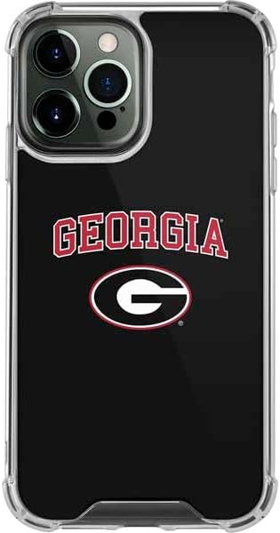 Skinit Clear Phone Case Compatible with iPhone 13 Pro Max - Officially Licensed University of Georgia Bulldogs Logo Design