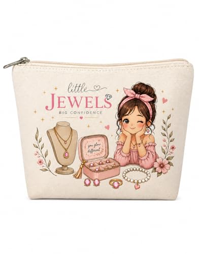 Image of DRUDRAYA Canvas Jewellery Pouch | Jewellery Storage Zipper Bag (Pack of 1)