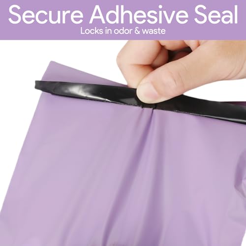 Image of 100 Pcs Sanitary Napkin Disposal Bags, Feminine Hygiene Period Bags for Tampons & Pads, Period Disposal for Teen Girls, Odor Blocker, Leak-Proof Sanitary Storage for Menstrual Products, Purple