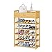M-YN 5-poziomowy organizer na buty z szufladami, drewniana półka na buty, do przedpokoju, łazienki, salonu (rozmiar: 50 cm)