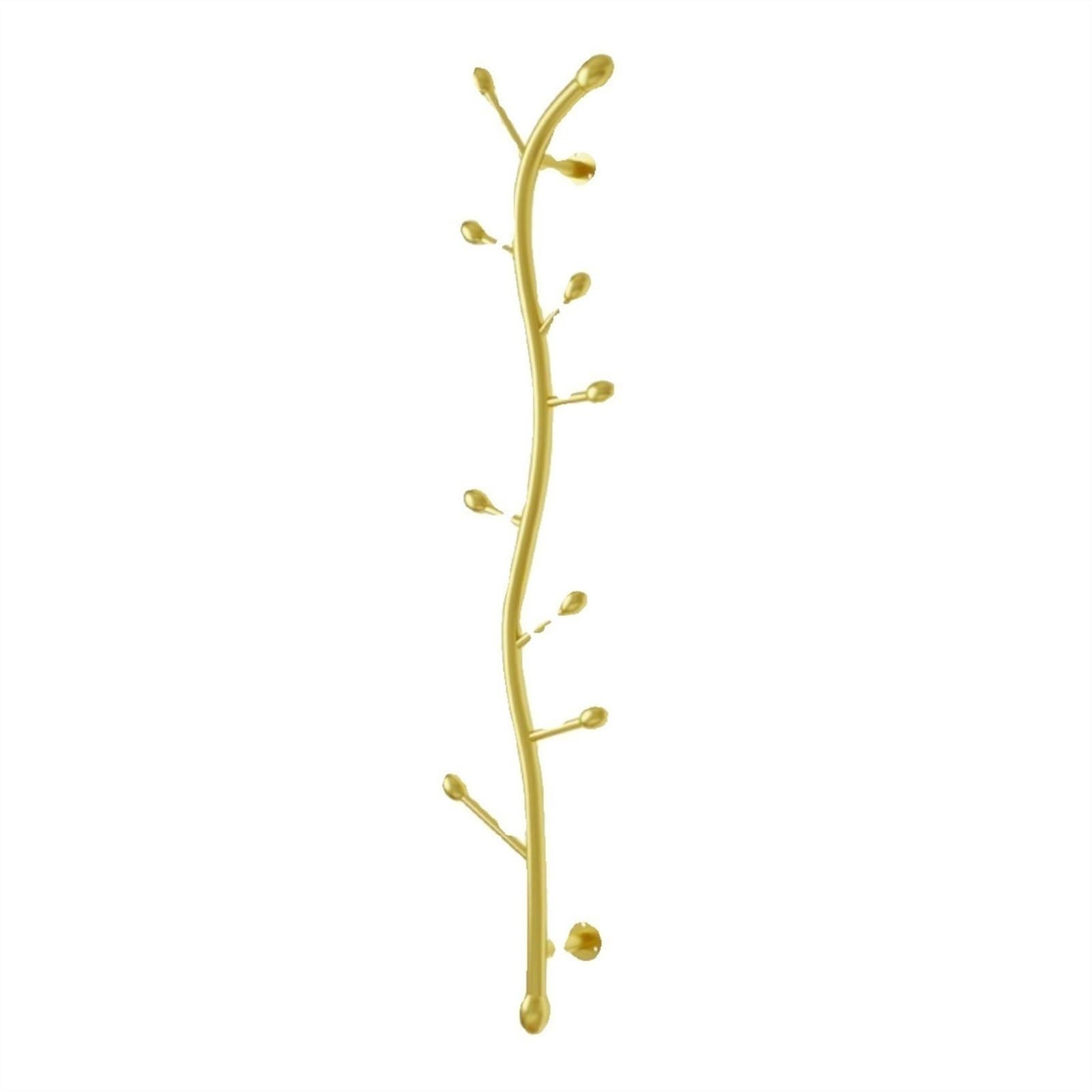 E7v2t9k6 Gold Wall Coat Hanger Coat Rack Wall Mounted - Decorative Hat, Metal Hanger, Sturdy Hooks For Hanging, Jacket, Clothes Space-Saving