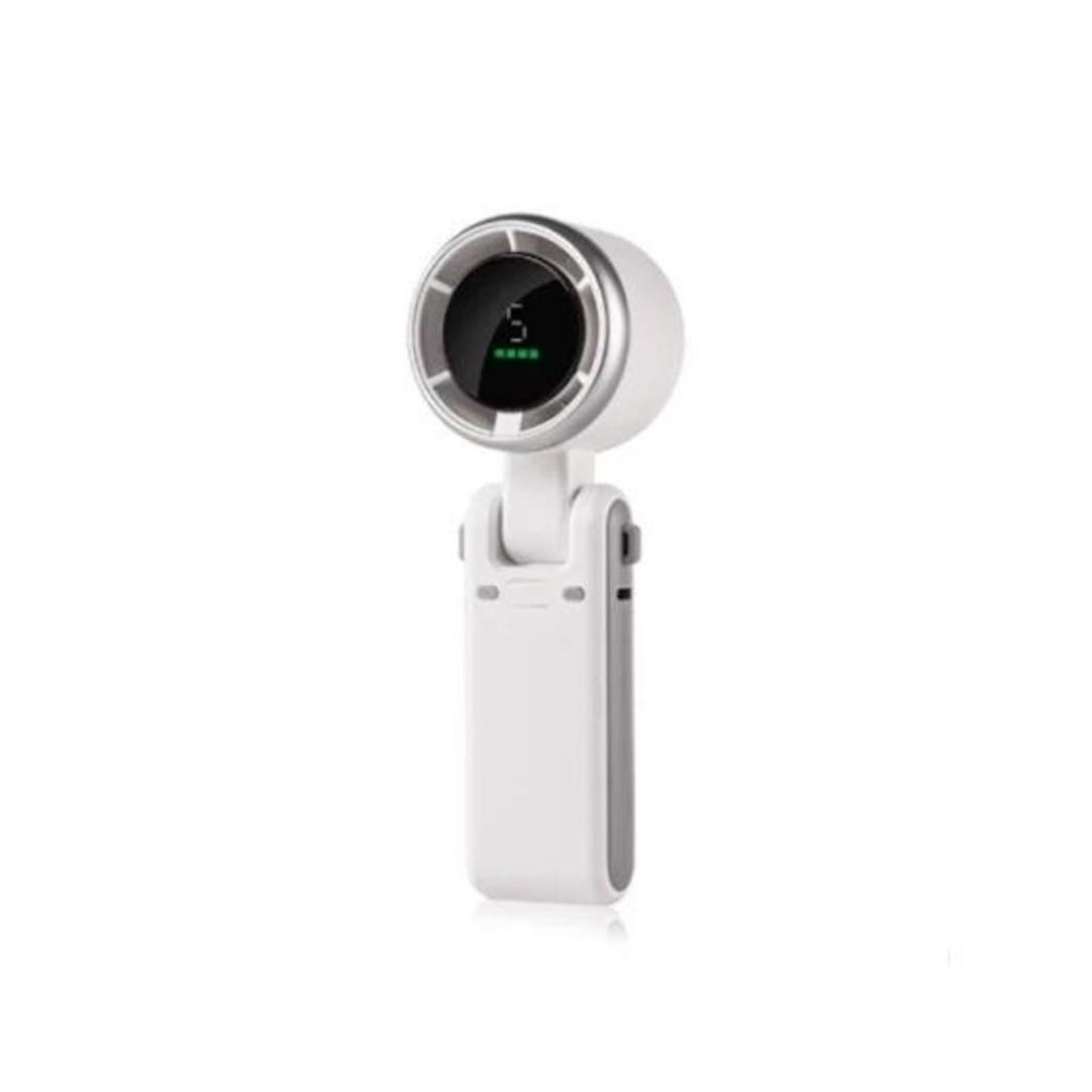 Generico Ventilatore portatile 3 in 1 for viaggi e ufficio | Ricaricabile tramite USB, 3600 mAh, portatile/da tavolo, compatto, flusso d'aria potente(White)