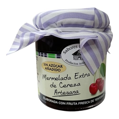 Mermelada de Cereza Artesana 280g | Producto Gourmet Natural | Textura Cremosa y Sabor Equilibrado | Elaborada con Fruta de Temporada | Ideal Desayunos y Postres