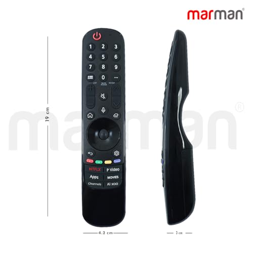 Image of marman Replacement for Lg Magic Tv Remote MR23GN Original Model AKB76043109 Suitable for Smart 4K UHD OLED QLED QNED 32 43 55 65 75 Inches Television with Bluetooth Voice Command - Pairing Must !