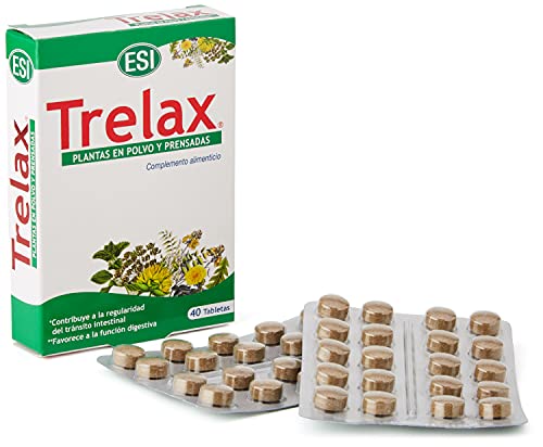 Trelax - Complemento Alimenticio Natural para el Tránsito Intestinal - Fórmula con Cáscara Sagrada, Sen, Frángula, Hinojo y Ruibarbo - Alivio Digestivo Ocasional - 40 Comprimidos Veganos