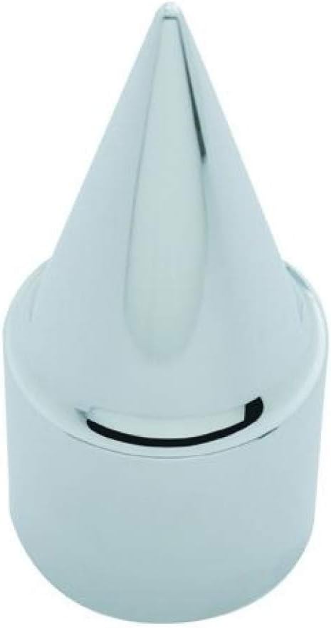 United Pacific 10779B - Wheel Lug Nut Cover - 1.5" X 4 1/4" Chrome Plastic Stiletto Nut Cover - Push-On