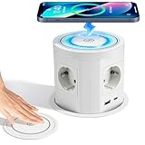 【Polyvalente : bureau, maison, cuisine, salle de réunion】: Idéale pour l’îlot central, la table de travail ou le meuble du salon. Transformez toute surface en station de recharge complète en quelques secondes.