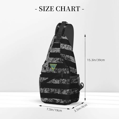 Mochila tipo bandolera pequeña negra resistente al agua miniatura 3