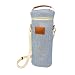 Single Bottle Wine Tote | Wine Bottle Canvas Carry Bag | Insulated Cooler Bag | Corkscrew Included | Great Wine & Bicycle Lover Present | Gift for Her (Navy Striped, Single)