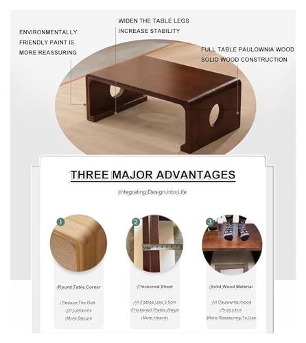 Table Basse Japonaise Durable pour Prendre le Thé au Sol - 5