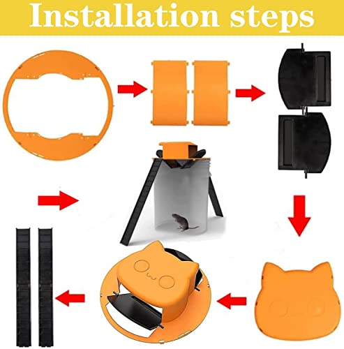 Mouse Trap Bucket Lid, Double Trap Door Style Bucket Mouse Traps Indoor Outdoor Humane Rat Trap, Chipmunk Trap, Mice Trap（5 Gallon Bucket Compatible #TOP6