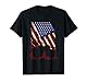 Musikinstrument Schlagzeuger USA Flagge Musik Schlagzeug T-Shirt