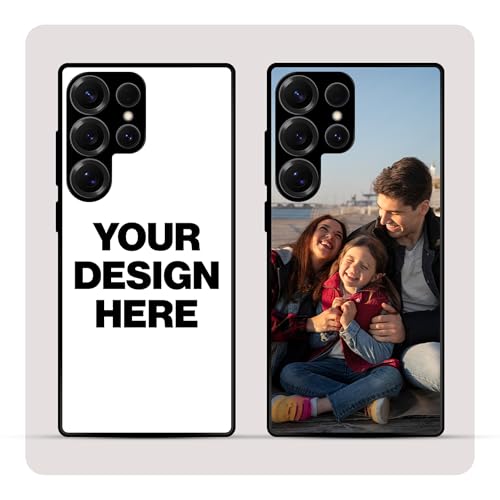 Image of Personalized Back Cover for Samsung Galaxy S22 Ultra 5G| Custom Case with Name, Photo or Logo | PrintShield Hybrid with Soft TPU Grip & Scratch Protection
