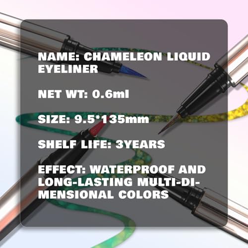 Delineador Líquido Multicromático Glitter Waterproof miniatura 6