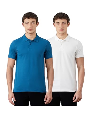 Image of Amazon Brand - Symbol Men's Cotton Rich Solid Polo Tshirt | Collar Tshirts | Half Sleeves | Plain-Regular Fit (Available in Plus Sizes and Combo Pack of 2)