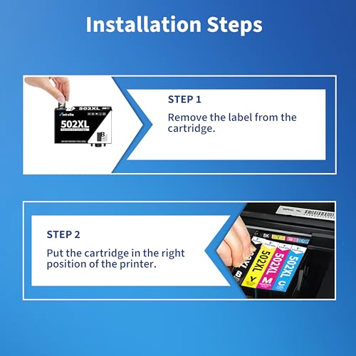 Vintella 502XL Ink Cartridges Multipack Replacement for Epson 502 Ink Cartridges Multipack Compatible with Epson Expression Home XP-5105 XP5100 Workforce WF-2860 WF-2860DWF WF-2865DWF (8 Packs) - Image 4