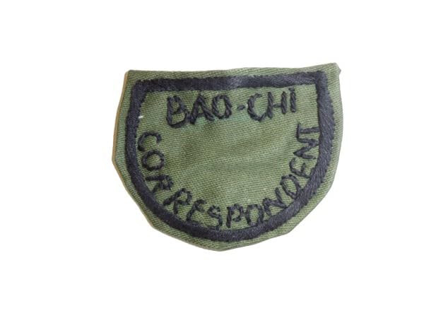 Vietnam Rvn Bao-Chi Press Correspondent Patch R10E, CK7JKKO