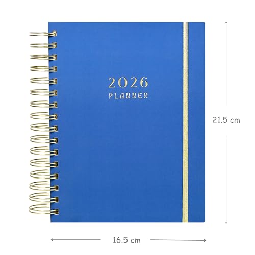 Image of Cobalt Edition Planner with Bookmark | Planner Set Includes A5 Journal (22x17 cm) 228 Pages | 120 GSM | 250+ Stickers | Bookmark with Cover Box (The Cobalt Edition, Aesthetic Series)