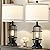 Modern Table Lamps, Industrial 3-Way Dimmable Bedside Lamp with USB A+C Ports & AC Outlet, Touch Control Rustic Nightstand Lamp LED Night Light for Living Room Bedroom Decor Home(4 Bulbs Included)