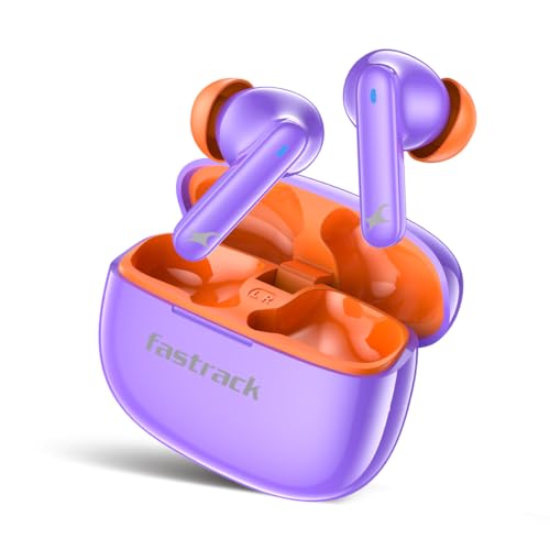 Image of Fastrack Fpods FX101|BT5.4 TWS Earbuds, 40Hrs Playtime, Quad mic ENC for Crystal Clear Calls, Low Latency Gaming Mode Upto 50ms,NitroFast Charge