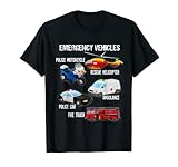 Perfecto para niños pequeños que aman los vehículos y camiones Ideal para llevar al parque infantil preescolar y escuela. Diseño único original de diferentes tipos de camiones. Ropa de camiseta de camiones para niños pequeños y niños. ¡Le encantará! Combina muy bien con coches de juguete.