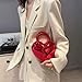 GRABAGECAN Elegant Heart Shape Handbag Fashion Shoulder Purse Crossbody Bags Delicate Satchel for Daily Use and Parties