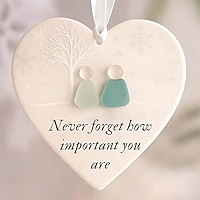 Herzförmige Meeresglas-Dekoration - Handgefertigt Für Freundschaft