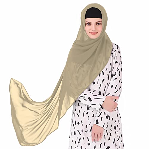 Long Hijab in Breathable Soft Georgette Head Wrap 50x180 cm Scarf HJ-0203