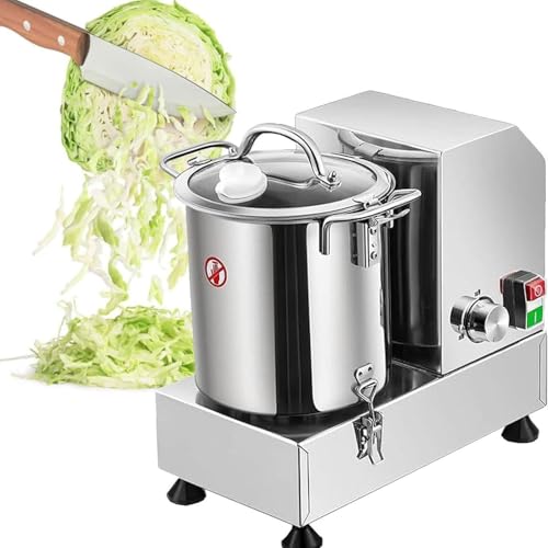 Picadora de verduras comercial, procesador de alimentos resistente, cuerpo y hoja de acero inoxidable, potencia de 1,2 a 1,8 kW para cortar verduras y frutas