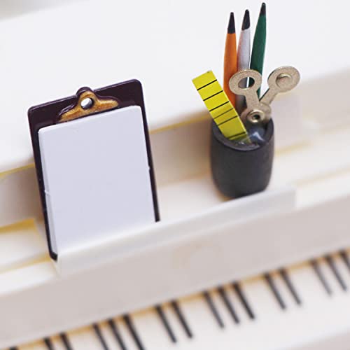 6 Pcs Dark Brown Mini Writing Board Mini Metal Clipboard Miniature Clipboards For Miniature House Accessories Diy Model Scene Decor #TOP1