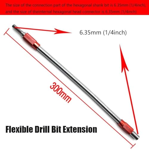 Extensión de broca flexible de metal magnética para evitar esquinas estrechas 6