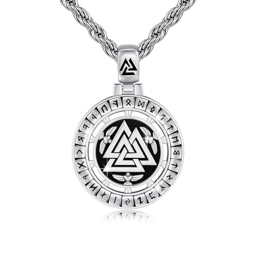 Pendentif viking homme argent 925, idée cadeau originale pour anniversaire de mariage