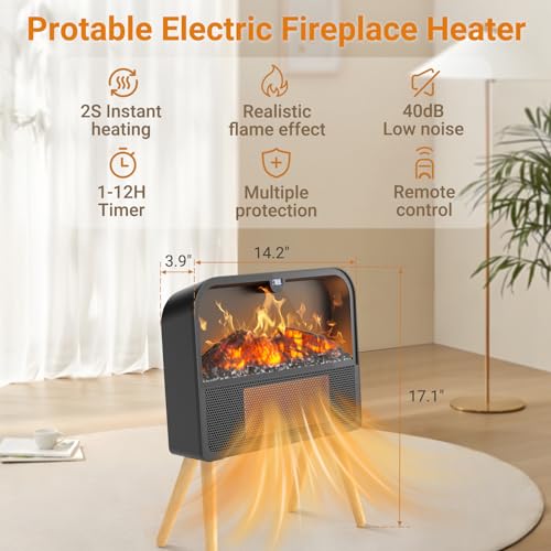 Electric Fireplace Heater, 17