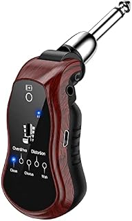 CAMOLA Guitar Headphone Amp Mini Guitar Headphone Amplifier Pocket Plug Guitar Amplifier Rechargeable BT Receiver With Clean Chorus Flanger Metal and Wah 5 Effects for Electric Guitar