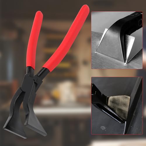 LYCXAMES Szczypce do zagięcia, 45°, szczypce do gięcia blachy, szerokie 60 mm, szczypce do blachy z antypoślizgowym uchwytem do gięcia i wygładzania blach, czerwone
