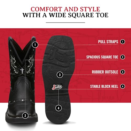 Image of Justin Mandra 8 inch Western Cowgirl Boots for Women