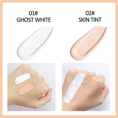 Jutqut 2Pcs Matte Eyeshadow Primer, Eye Primer Base, Cream Eyeshadow Base Primer, No Crease Eye Primer Makeup Eyeshadow Base Long-Lasting Waterproof & Smudgeproof Cream Liquid Eye-Shadow For All Shadows #02 Skin Tint #TOP2