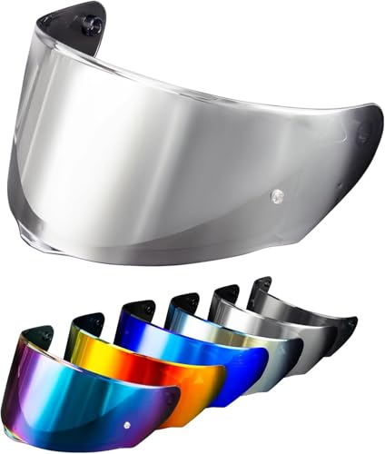 PSLER Helmet Visor for LS2 Outer FF320 Rapid FF353 Assault FF328 Stream FF800,Tinted Motorcycle Visor Motorbike Helmet Face Shield Accessories Replacement(Silver)